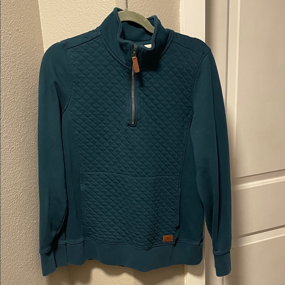 L.L. Bean Women's Teal Quilted Sweater